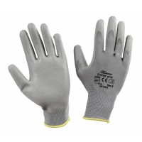 PU-Handschuh Gnitter grey Feinstri