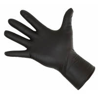 50 Nitrill-Handschuhe Long Black ~ 5,5mil 30cm lang